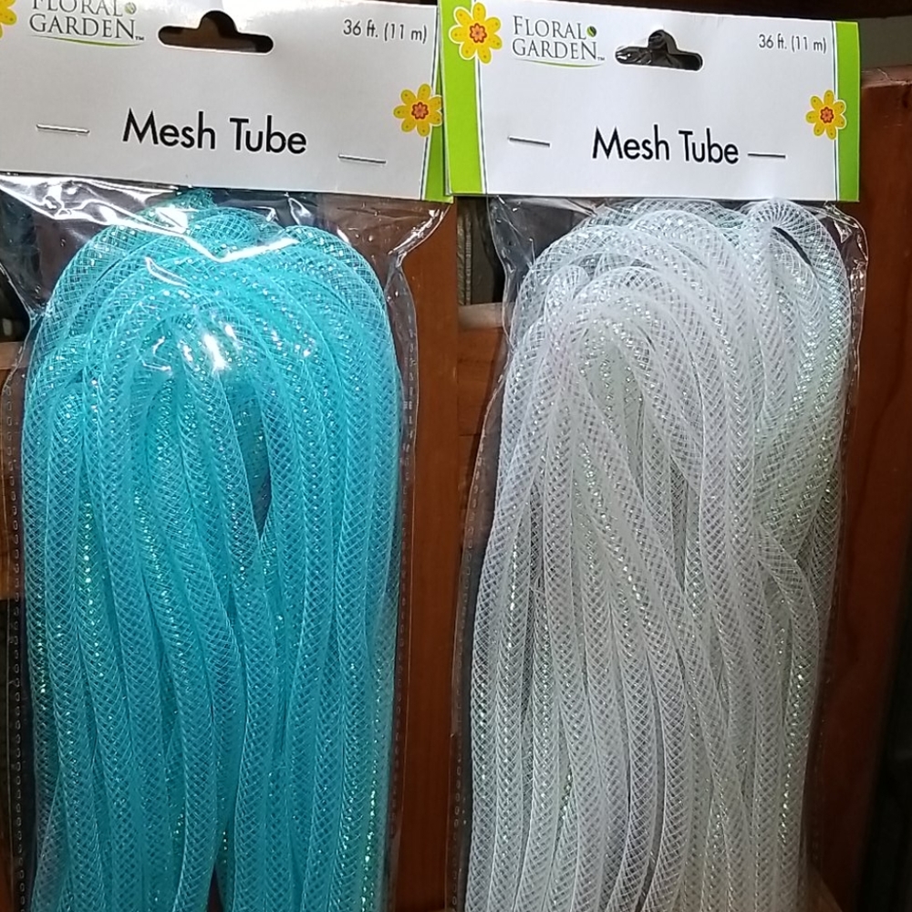 Set of 2 Mesh Tube Bow Wreath Making Crafts